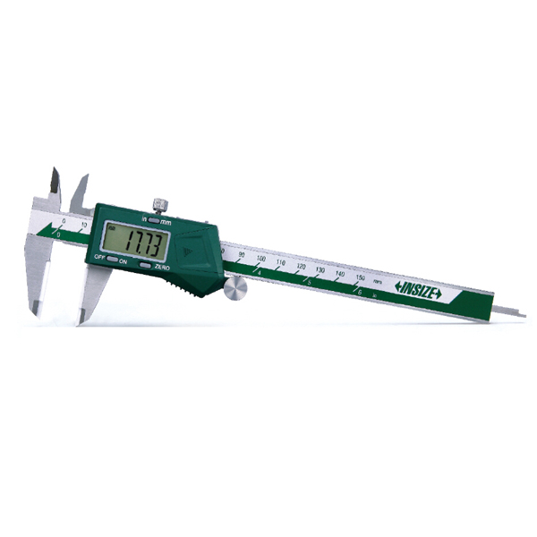 Picture of Insize 1193-200 Digital Caliper With Ceramic Tipped Jaws, 0-8"/0-200mm