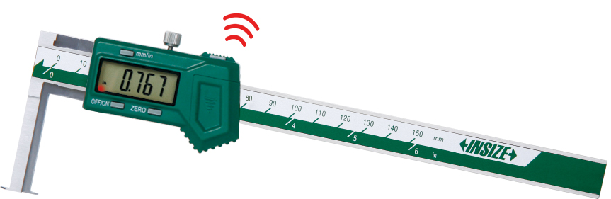 Picture of Insize 1520-150WL Digital Inside Groove Caliper, .43-6"/11-150mm, built-in wireless 6940561942460