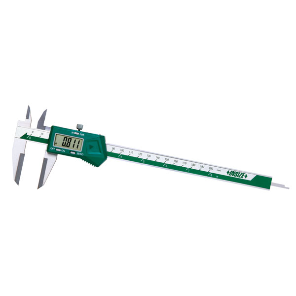 Picture of Insize 1532-200WL Digital Caliper With Knife Edge LowER Jaws, 0-8"/0-200mm, built-in wireless