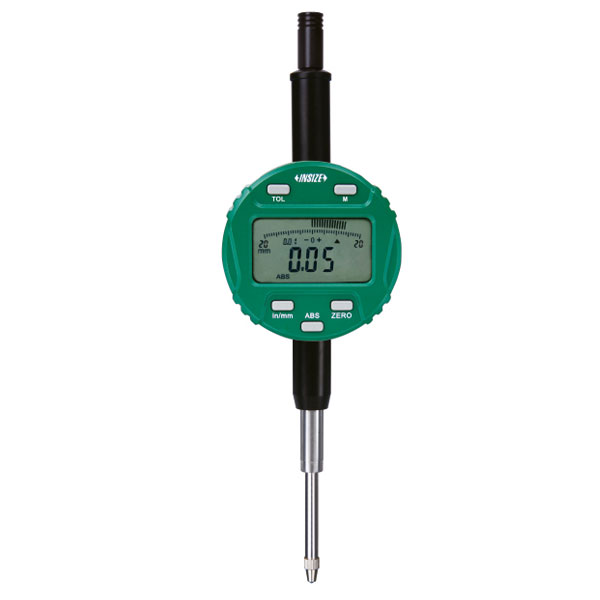 Picture of Insize 2103-50E Digital Indicator (advanced model), 2"/50.8mm, flat back, with lift cap