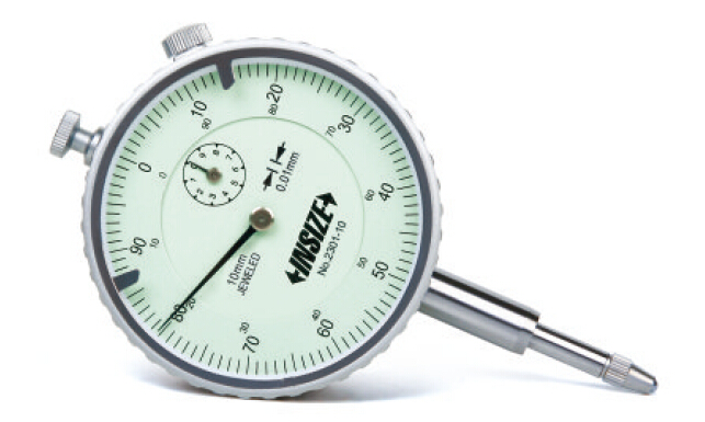 Picture of Insize 2301-10F Dial Indicator, 10mm, Graduation 0.01mm, flat back