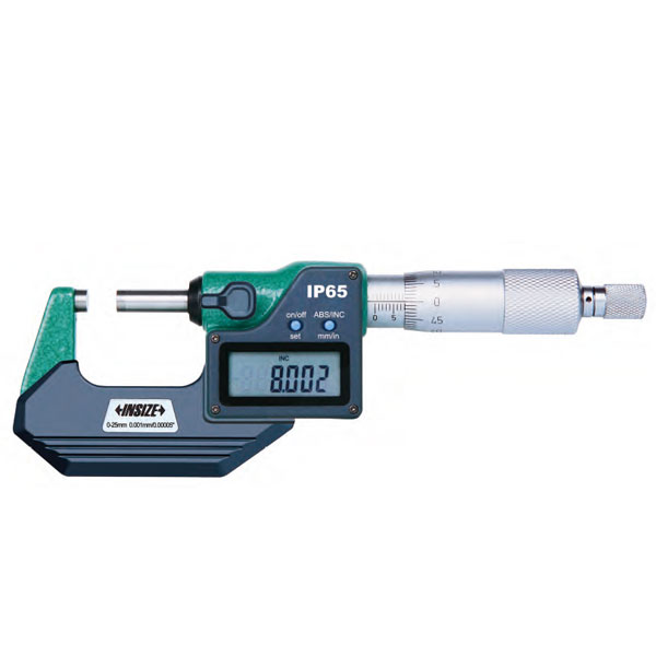 Picture of Insize 3108-25Fa Electronic Outside Micrometer Set (Without Data Output), (Friction Thimble, Ip54), 0-25mm