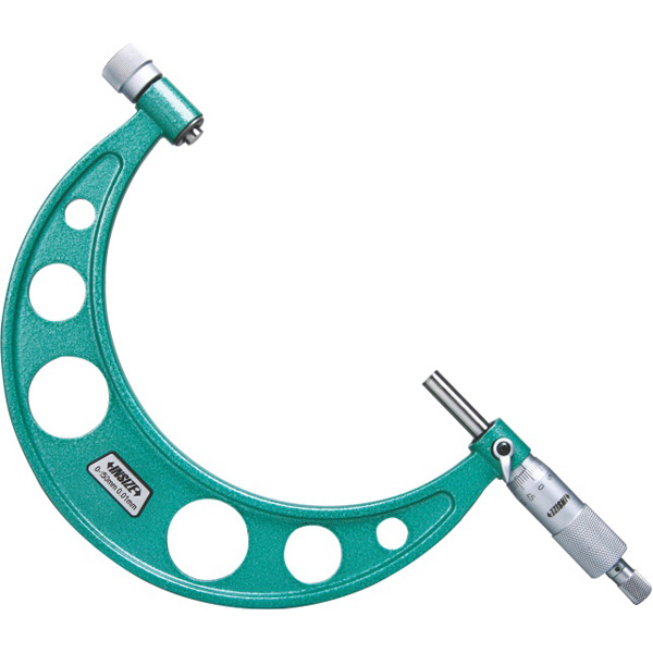 Picture of Insize 3206-100A Outside Micrometer With Interchangeable Anvils, 0-100mm, Graduation 0.01mm