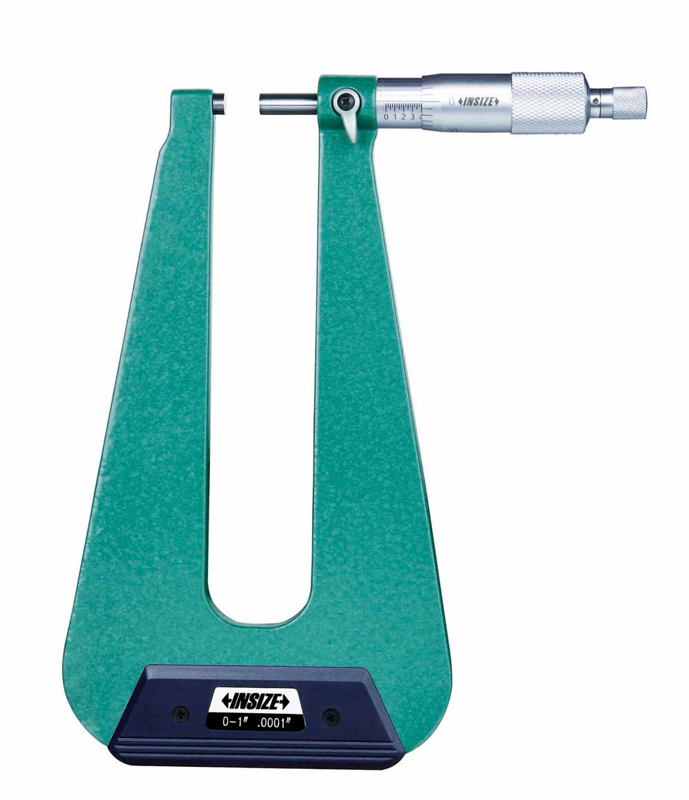 Picture of Insize 3239-13 Sheet Metal Micrometer, 0-1", Type A