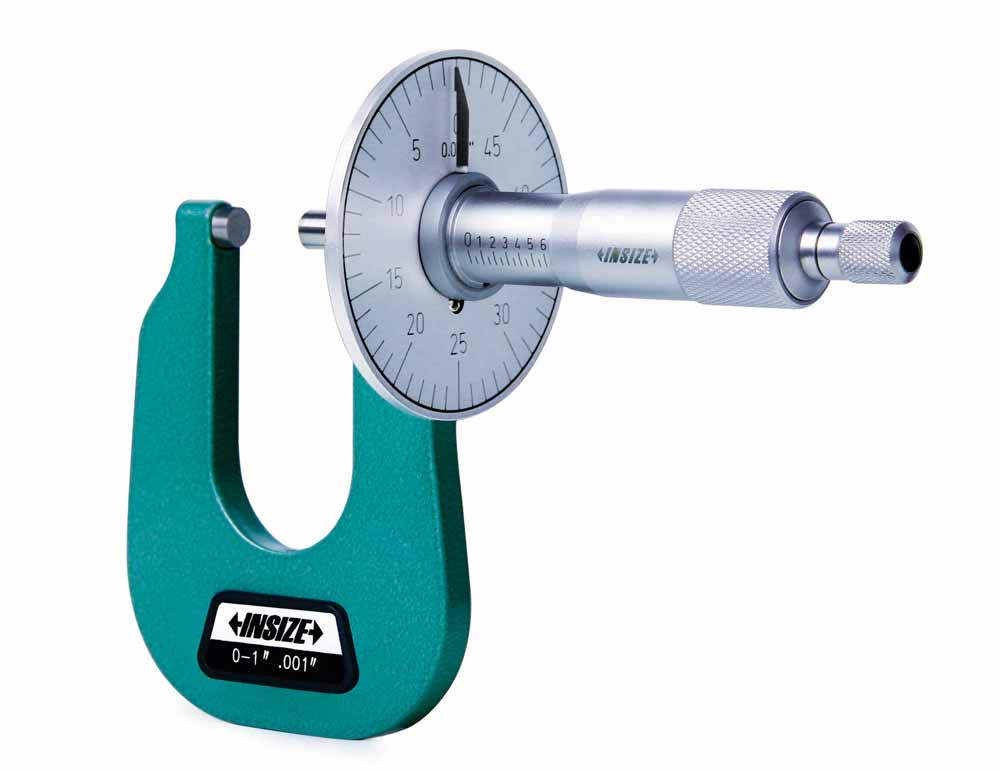 Picture of Insize 3263-1 Sheet Metal Micrometer, 0-1", Type A