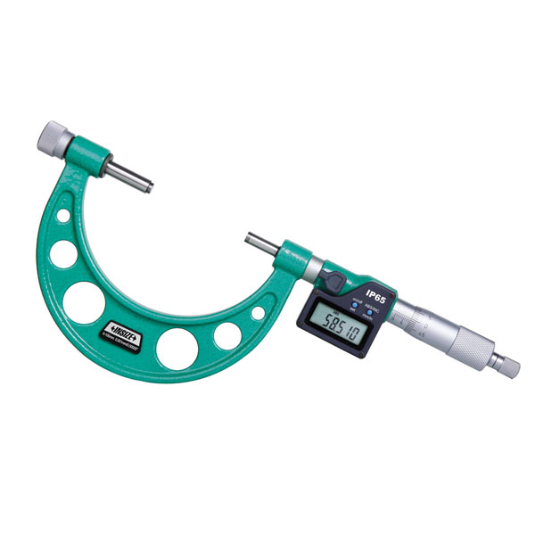 Picture of Insize 3506-100A Digital Outside Micrometer With Interchangeable Anvils, 0-100mm/0-4"