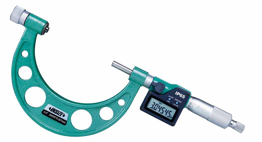Picture of Insize 3506-301E Digital Outside Micrometer With Interchangeable Anvils, 8-12"/200-300mm