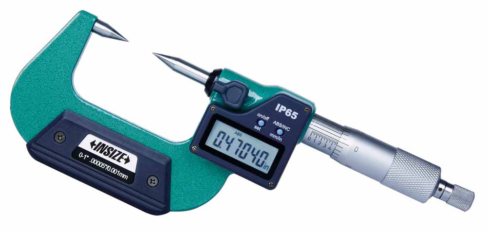 Picture of Insize 3530-25Be Digital Point Micrometer, 0-1"/0-25mm, Type B
