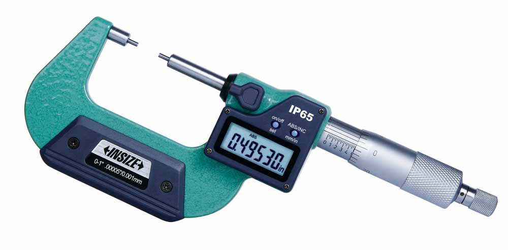 Picture of Insize 3533-25Be Digital Spline Micrometer, 0-1"/0-25mm, Type B