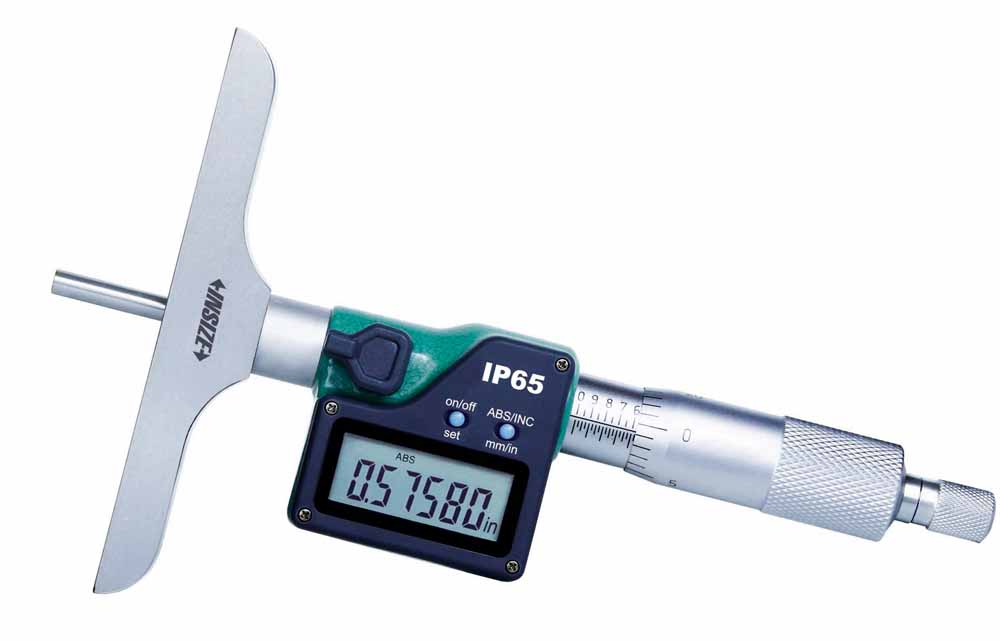 Picture of Insize 3540-50E Digital Depth Micrometer, IP65, 0-2"/0-50mm