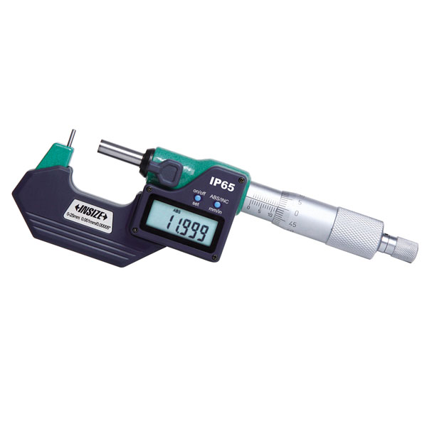 Picture of Insize 3561-25E Digital Cylindrical Anvil Tube Micrometer, 0-1"/0-25mm, Type A