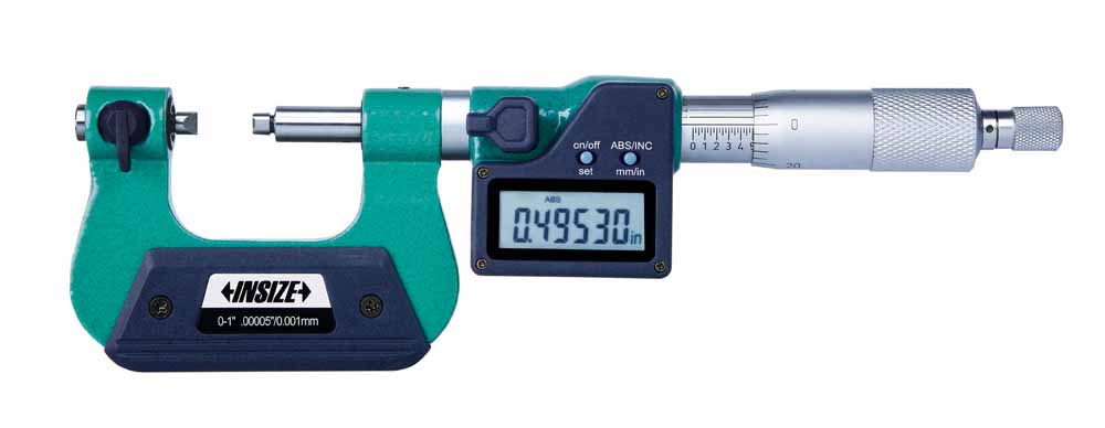 Picture of Insize 3581-25E Digital Screw Thread Micrometer, 0-1"/0-25mm