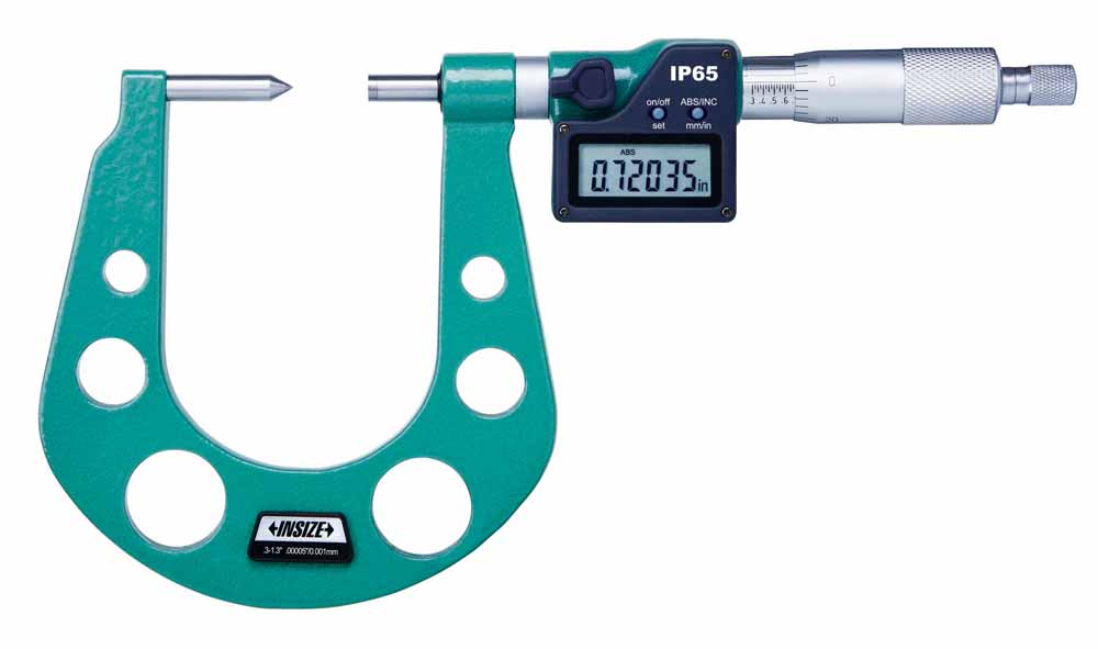 Picture of Insize 3588-33E Digital Disk Brake Micrometer, .3-1.3"/7.6-33mm