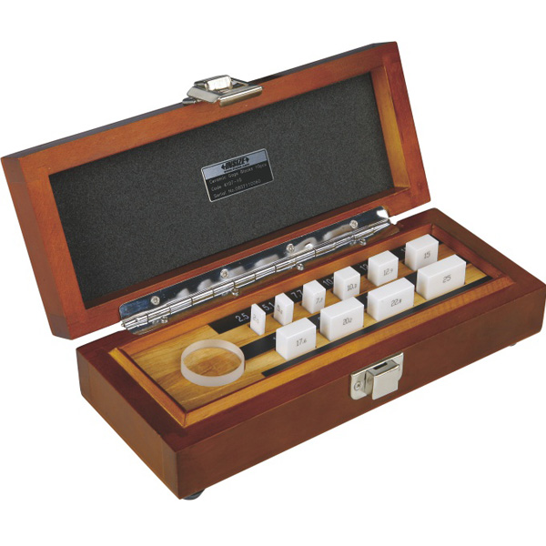 Picture of Insize 4107-E10 Micrometer Inspection Gage Block Set, .105", .210", .315 .420 .500 .605 .710. .815", .920", .1.000"