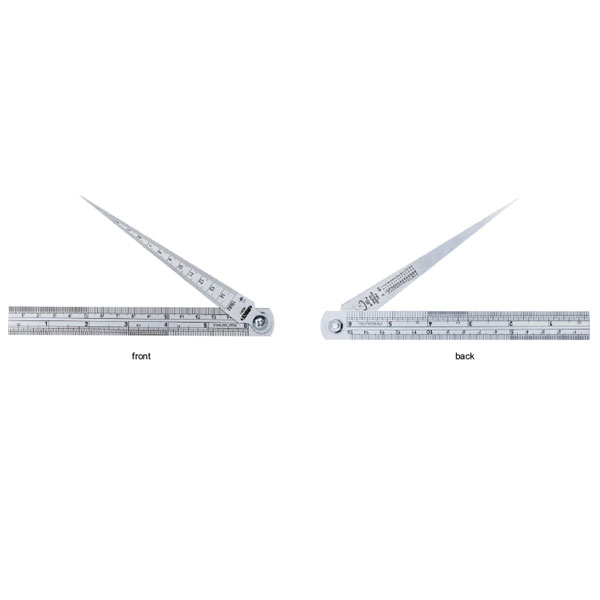 Picture of Insize 4829-1E Taper Gage And Steel Ruler Set, 1/32-5/8", 6"/150mm