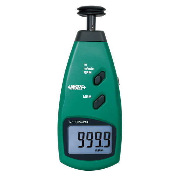 Picture of Insize 9224-213 Contact Tachometer, 0.5~19999Rpm/0.05~500M/Min, 0.05~99999In