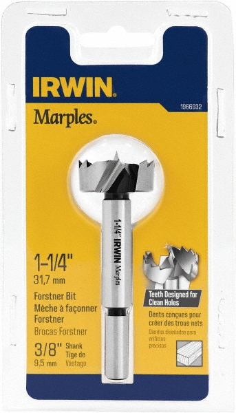 Picture of Irwin 1966932 1 1/4 Forstner Carbon Steel Drill Bit