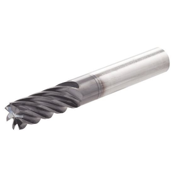 Picture of Iscar ECI-H7 375-2.25C375CF-5 IC902 Dia 3/8 SH 0.3750 LOC 2.2500 OAL5.00 End Mill Standard Flute Standard Helix Carbide TiAlN Single End 45.0° Chamfer SolidMill