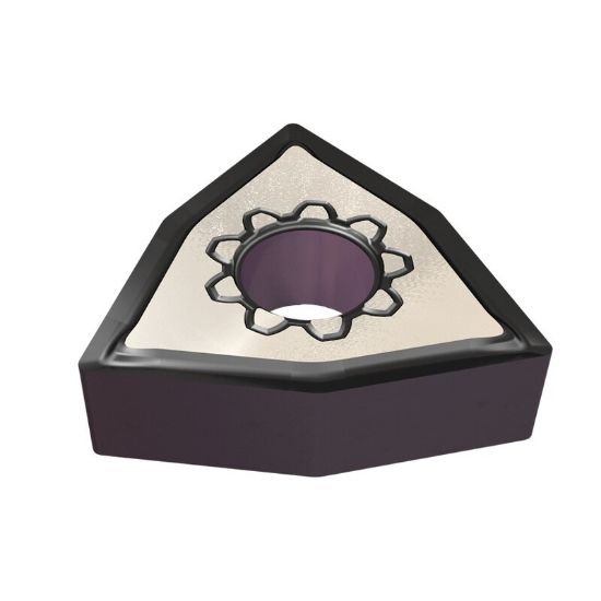 Picture of WNMG431 F3S IC804 Iscar WNMG080404 F3S IC804 Trigon Negative Carbide 0.0160 0.41mm Radius Finishing