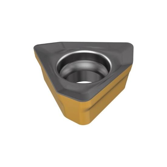 Picture of Iscar HM390TPKT0502PDR IC810 Milling Insert Triangle 0.015 Corner Radius AlTiCrN + TiN