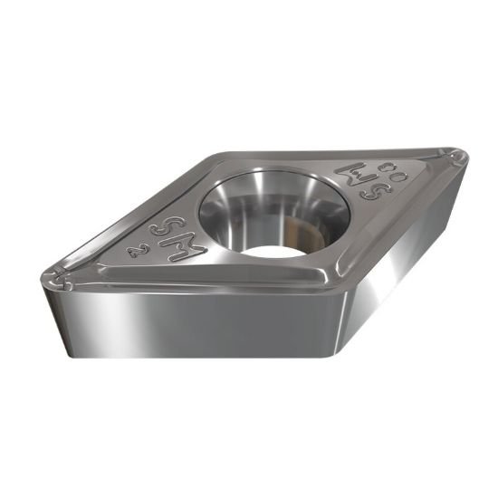 Picture of DCMT3-0-SM IC907 Iscar DCMT11T302-SM IC907 55.0° Positive Carbide 0.0080 0.20mm Radius Finishing