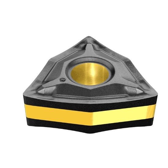 Picture of WNMG331 WG IC530N Iscar WNMG060404 WG IC530N Trigon Negative Cermet 0.0160 0.41mm Radius Finishing