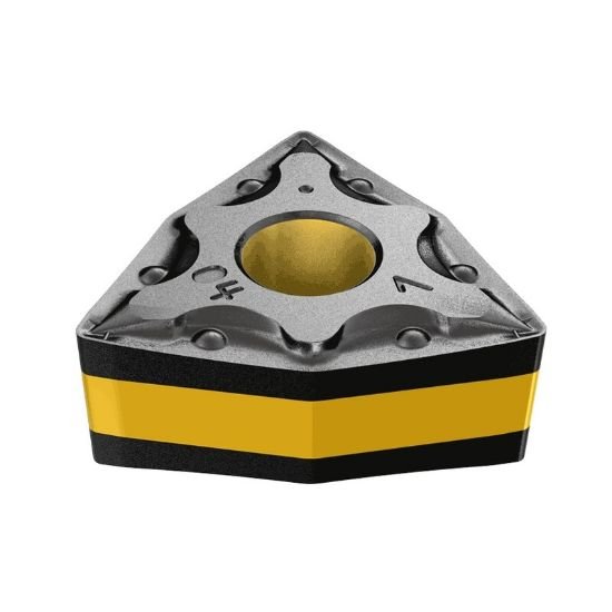 Picture of WNMG432 WF IC8150 Iscar WNMG080408 WF IC8150 Trigon Negative Carbide 0.0310 0.79mm Radius Roughing, Semi Finishing