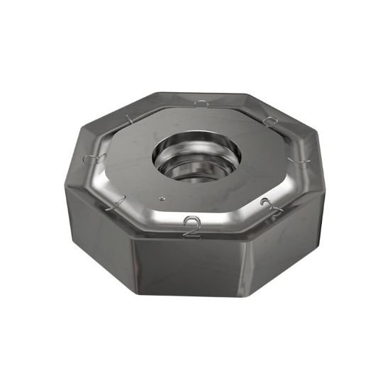 Picture of Iscar ONMU080608-TN-MM IC330 Milling Insert Octagonal 0.031 Corner Radius TiCN + TiN