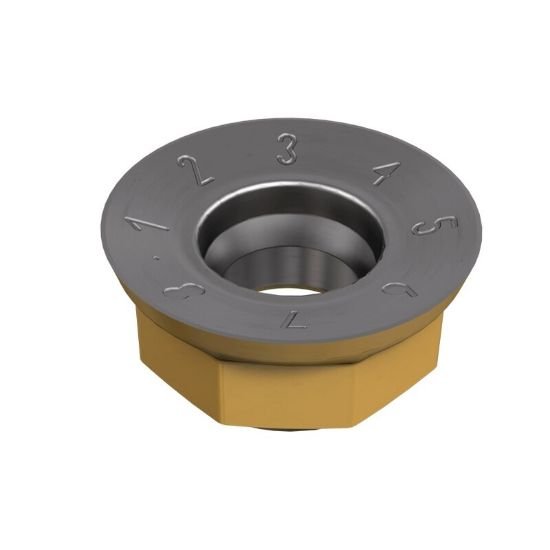 Picture of Iscar RXMT1607NPL IC830 Milling Insert Round 0.313 Corner Radius AlTiN + TiN