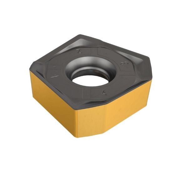 Picture of Iscar S845SNMU2608ANR-RM IC830 Milling Insert Square 0.063 Corner Radius AlTiN + TiN