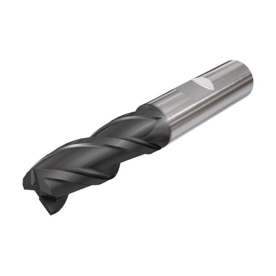 Picture of Iscar ECI-E-3 250-500-C250 IC900 Dia 1/4 SH 0.2500 LOC 0.50 OAL2.50 End Mill Standard Flute Standard Helix Carbide AlTiN Single End Square Sharp SolidMill
