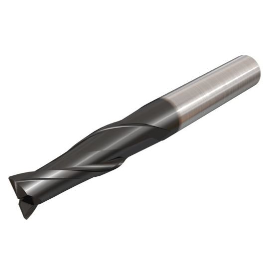 Picture of Iscar ECCI-A-2 188-375-C188 IC900 Dia 3/16 SH 0.1875 LOC 0.3750 OAL2.00 End Mill Standard Flute Standard Helix Carbide AlTiN Single End 45.0° Chamfer SolidMill