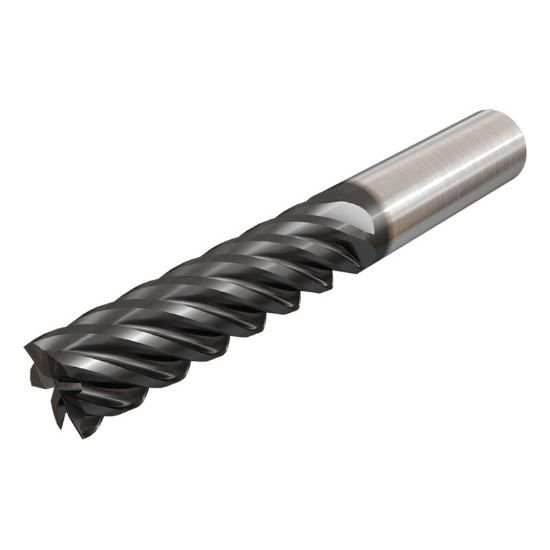Picture of Iscar ECLI-B-6 625-2.5-C625 IC900 Dia 5/8 SH 0.6250 LOC 2.50 OAL5.00 End Mill Standard Flute High Helix Carbide AlTiN Single End Square Sharp SolidMill