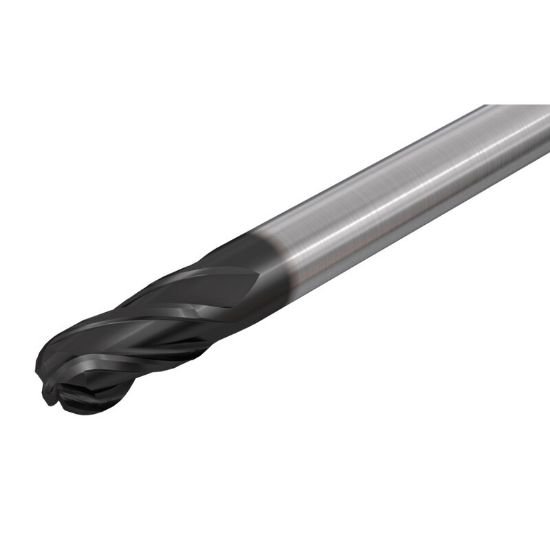 Picture of Iscar EBSI-A-4 188-250-C188 IC900 Dia 3/16 SH 0.1875 LOC 0.2500 OAL2.00 End Mill Standard Flute Standard Helix Carbide AlTiN Single End Ball NoseBall SolidMill