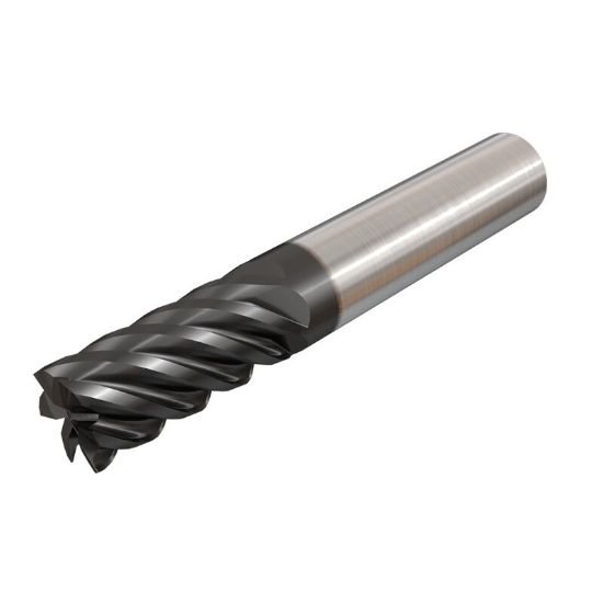 Picture of Iscar ECHI-B6 313-750-C313 IC900 Dia 5/16 SH 0.3125 LOC 0.7500 OAL2.50 End Mill Standard Flute High Helix Carbide AlTiN Single End Square Sharp SolidMill