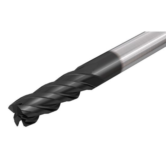 Picture of Iscar ECI-E-4 250-500-C250 IC900 Dia 1/4 SH 0.2500 LOC 0.50 OAL2.50 End Mill Standard Flute Standard Helix Carbide AlTiN Single End Square Sharp SolidMill