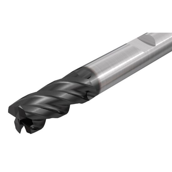 Picture of Iscar ECI-H4M 250-500C250CFE2.5 IC900 Dia 1/4 SH 0.2500 LOC 0.50 OAL2.50 End Mill Standard Flute Standard Helix Carbide AlTiN Single End 45.0° Chamfer SolidMill