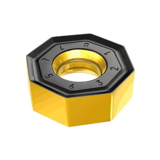 Picture of Iscar ONMU070610-TR-MM IC845 Milling Insert Octagonal 0.039 Corner Radius AlTiN