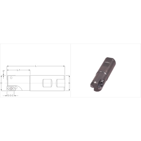 Picture of K-Tool RM-1250A-3 Milling Cutter 90.0° 1.250 Cutter Diameter 1.000 Weldon