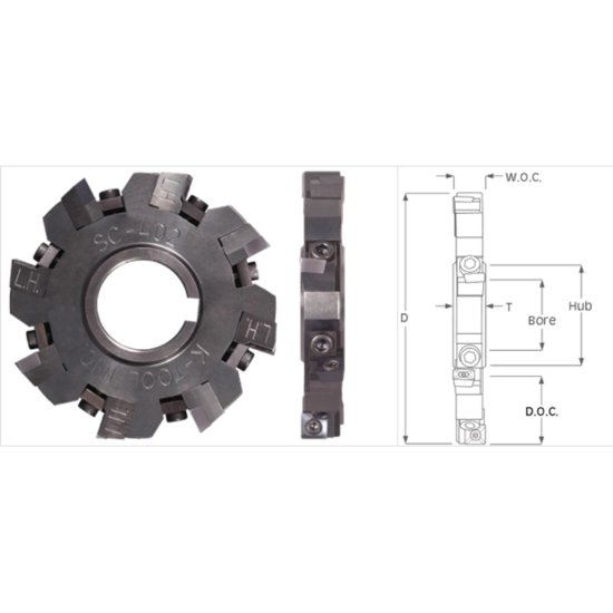 Picture of K-Tool SC-402 Milling Cutter 4.000 Cutter Diameter 1.250 Face Mill