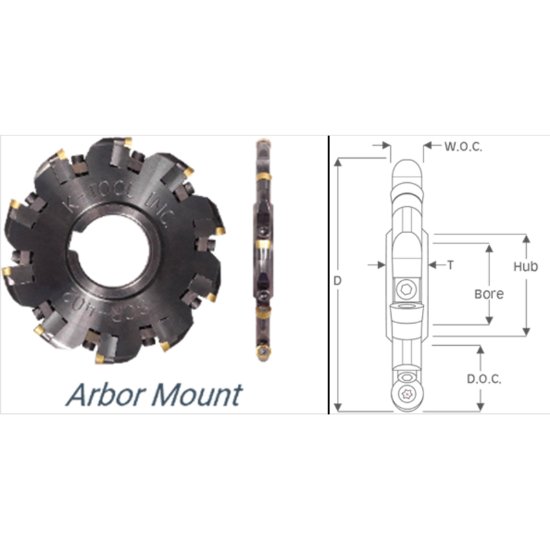 Picture of K-Tool SCR-803 Milling Cutter 8.000 Cutter Diameter 1.500 Face Mill