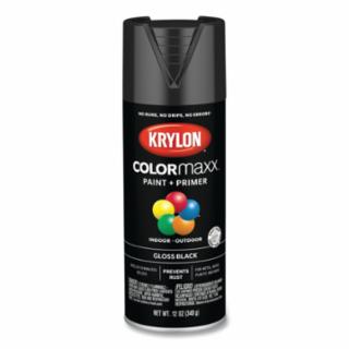 Picture of Krylon 425-K05505007 Krylon Colormaxx Black Gloss Acrylic Enamel Spray Paint - 16 Oz Aerosol Can - 12 Oz Net Weight - 05505