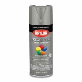 Picture of 12 oz Krylon K05513007 Classic Gray Colormaxx Paint & Primer Spray Paint, Gloss