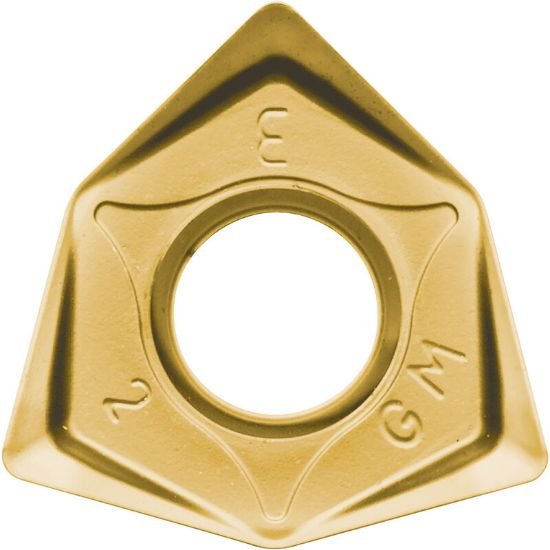 Picture of Kyocera WNMU080604ENGMCA6535 Milling Insert Trigon 0.016 Corner Radius TiN + TiCN + Al2O3