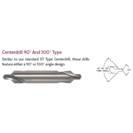 Picture of Link 100-CO-009 8-100 Type DED Cobalt CenterDrill