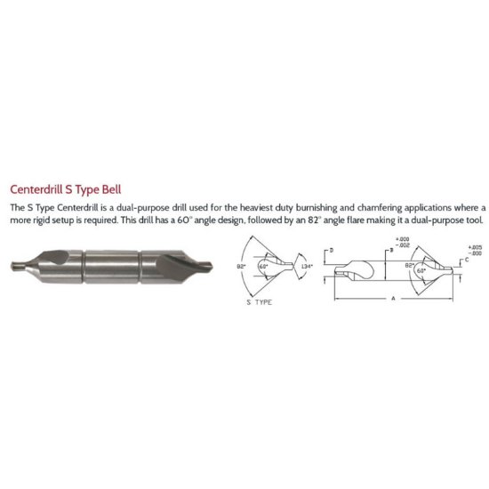 Picture of Link 11-L2-082 145S5 Type LH DED HSS CenterDrill
