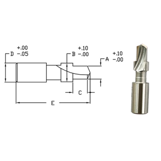 Picture of Link 75-L2-524 8mm Metric HSS Drill & CounterBore
