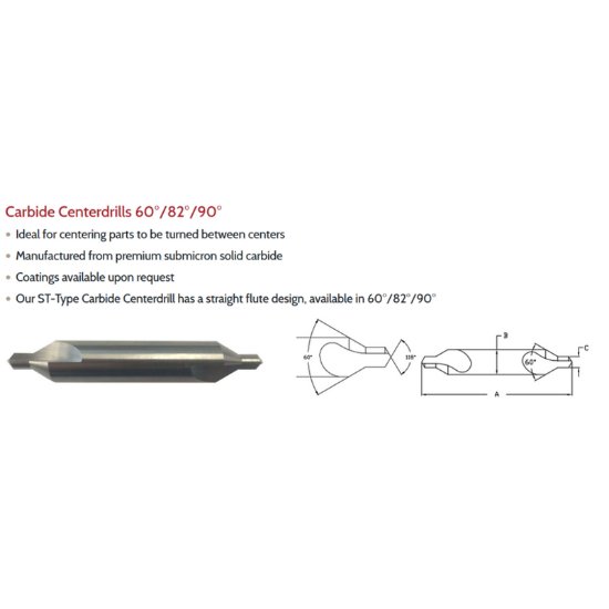 Picture of Link 82-CB-007 6-82 Type DED Carbide CenterDrill
