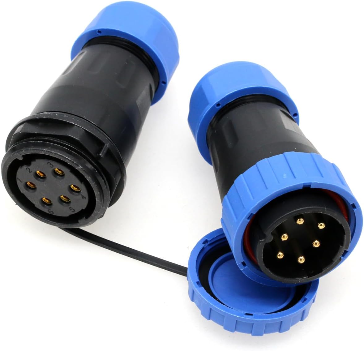 Picture of Mahr 2212174 Conn., Free Plug, "F" Shell, 6 Pin