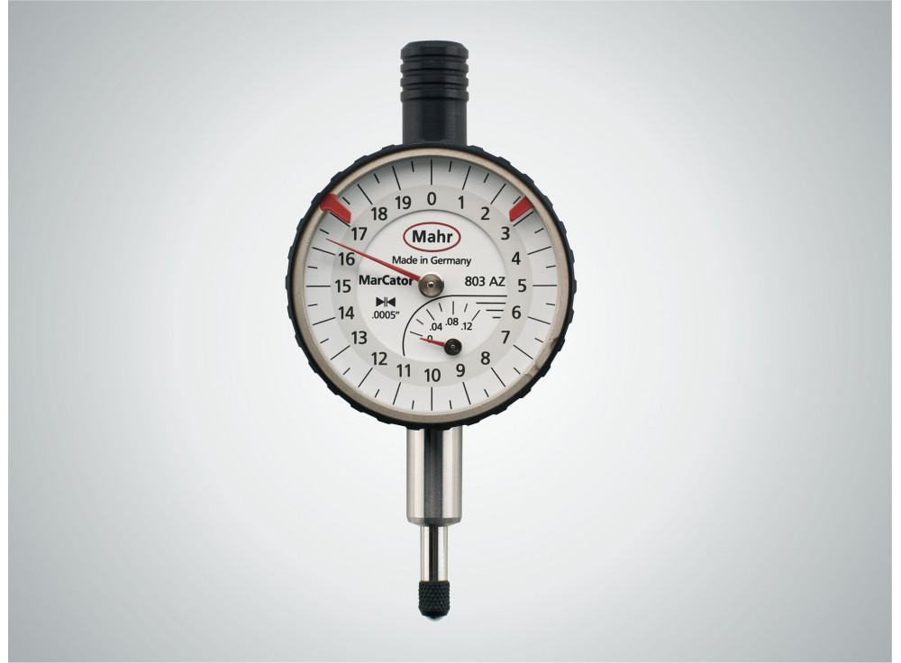 Picture of Mahr 4324900KAL 803 AZ Small Dial Indicator, Inch, .120" R, .0005" Grads W/Cal